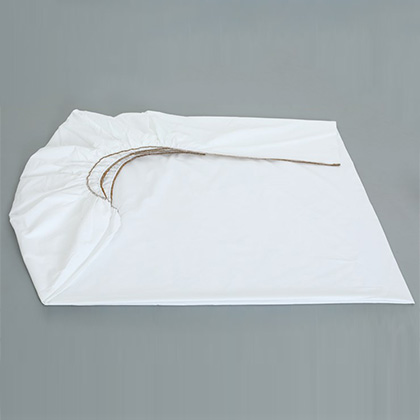 Twin Fitted Sheet – 39x75x9, T180 Cotton Blend, Solid White, Machine Washable